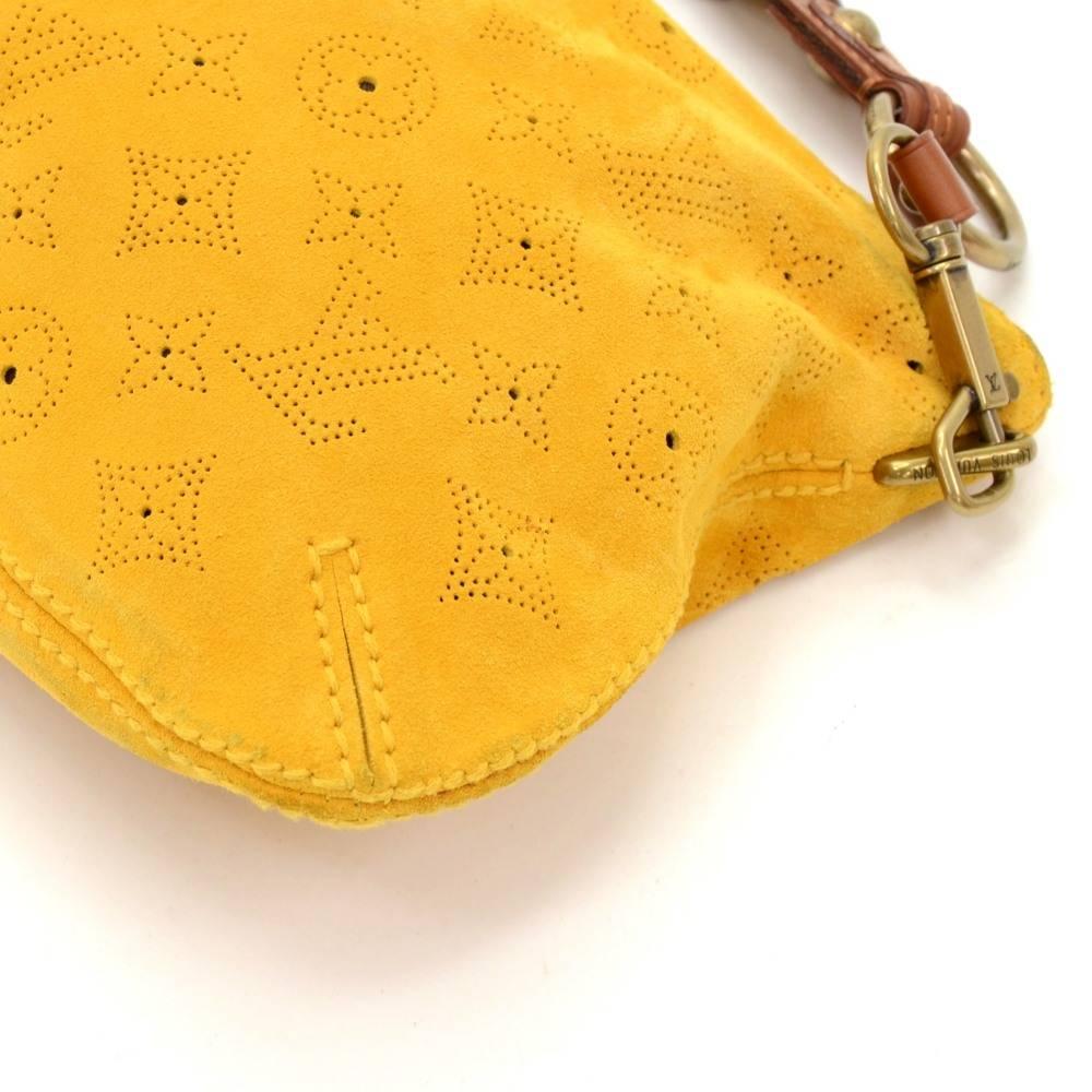 Louis Vuitton Onatah Pochette Yellow Fleurs Suede Leather Shoulder Bag - Limited 3