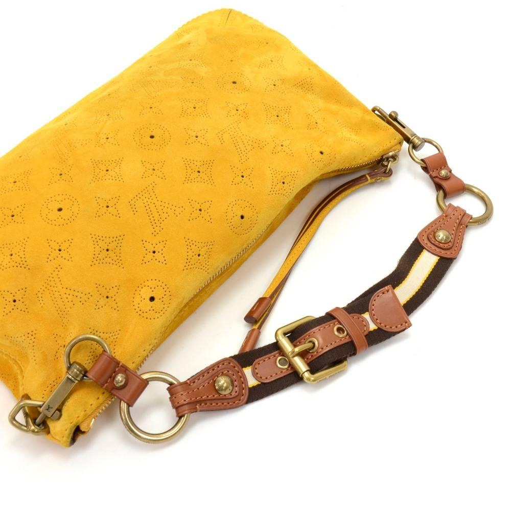 Louis Vuitton Onatah Pochette Yellow Fleurs Suede Leather Shoulder Bag - Limited 2