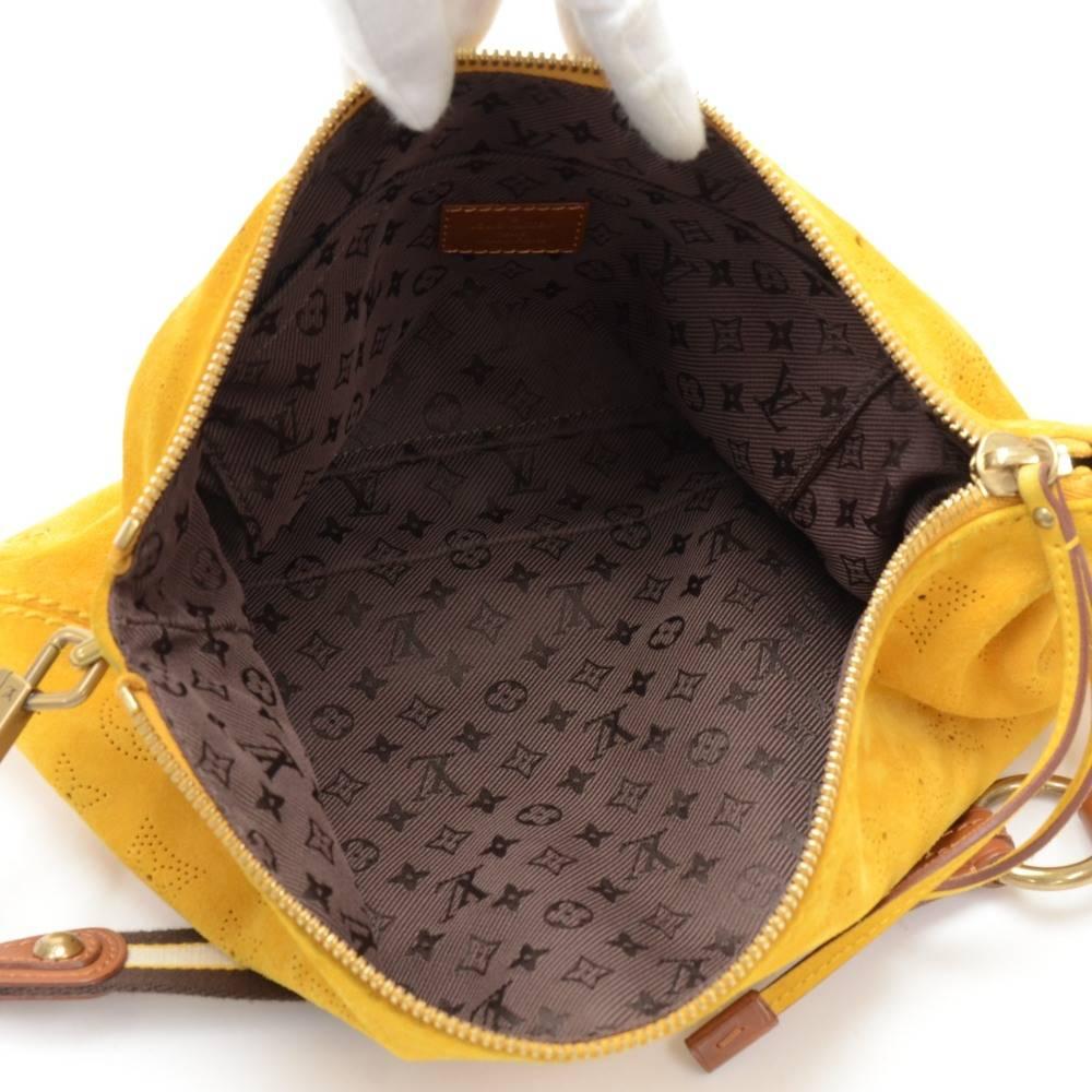 Louis Vuitton Onatah Pochette Yellow Fleurs Suede Leather Shoulder Bag - Limited 6