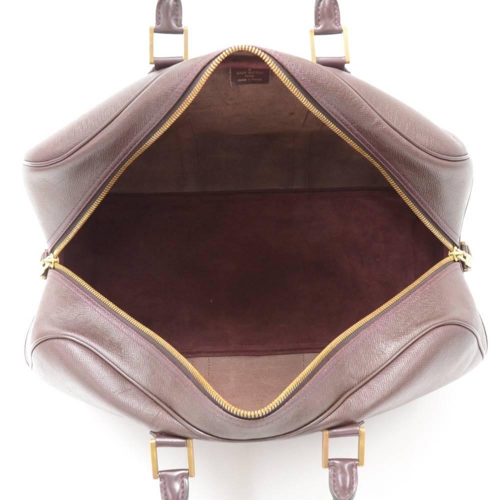 Louis Vuitton Kendall PM Burgundy Taiga Leather Travel Bag 5