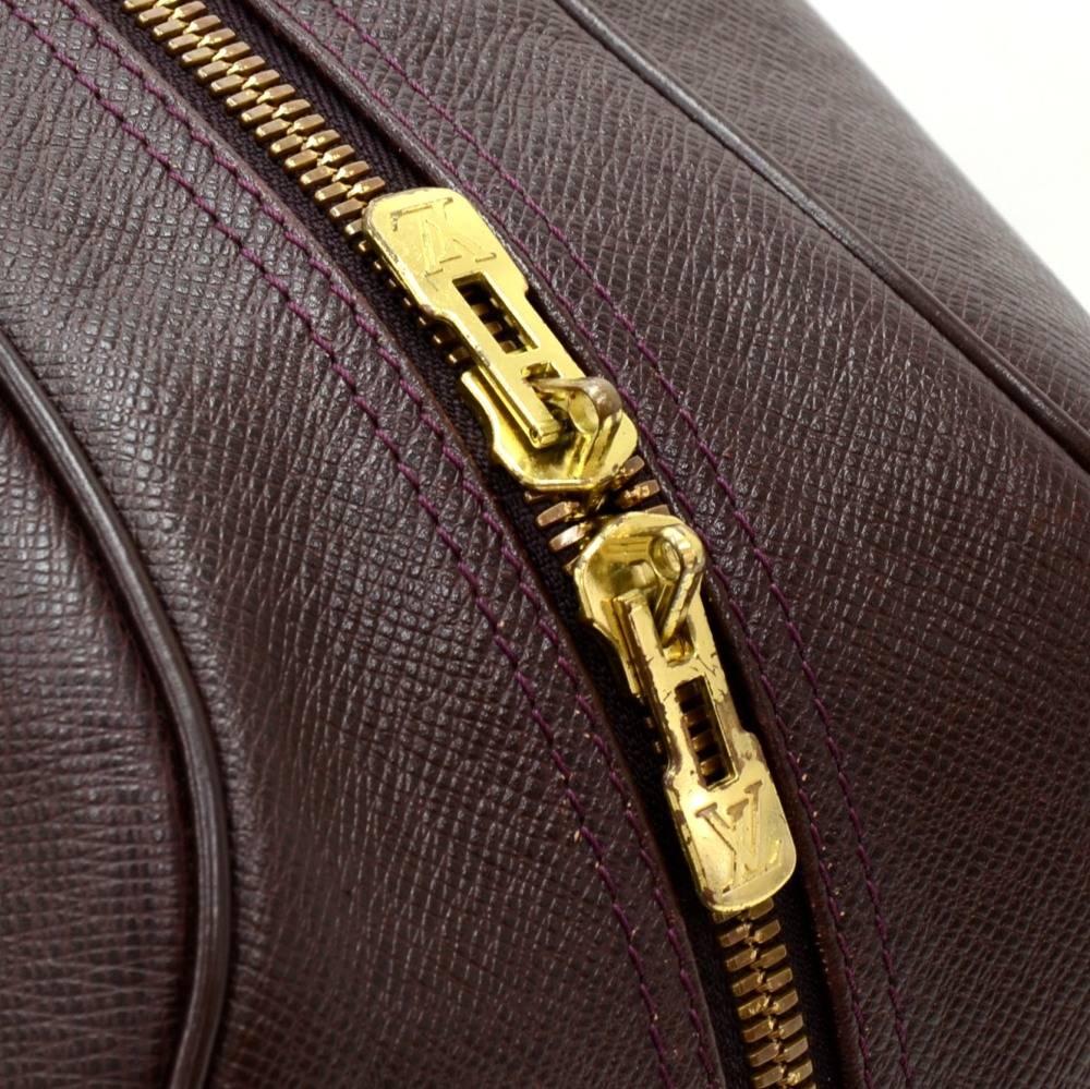 Louis Vuitton Kendall PM Burgundy Taiga Leather Travel Bag 1