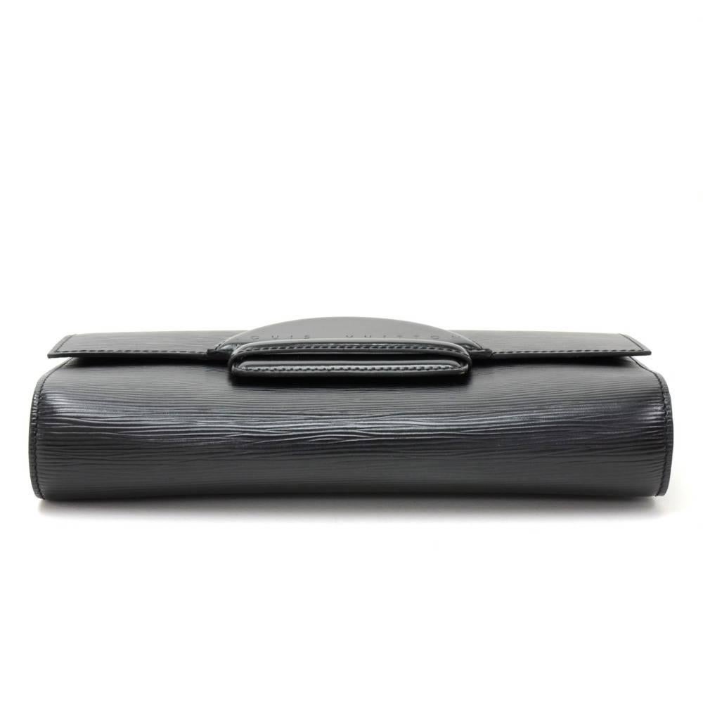 Louis Vuitton Vintage Pochette Chaillot Black Epi Leather Clutch Bag 1