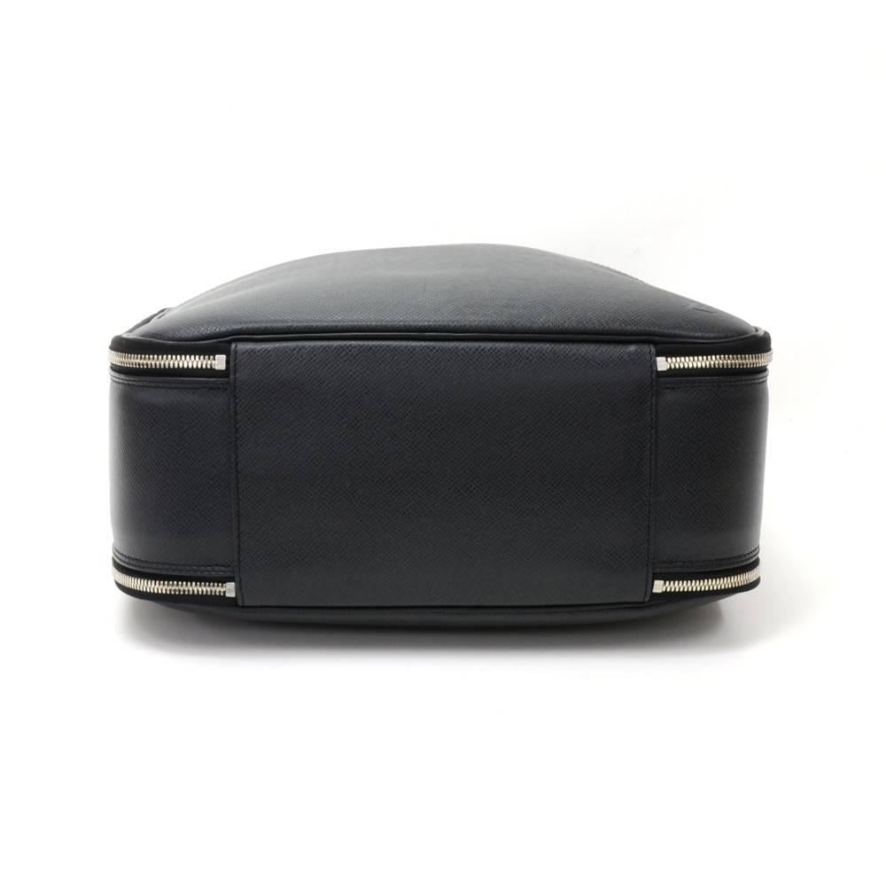 Louis Vuitton Black Taiga Leather Laptop Briefcase Bag and Strap 1