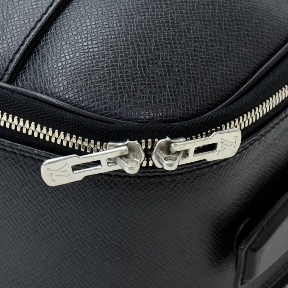 Louis Vuitton Black Taiga Leather Laptop Briefcase Bag and Strap 4