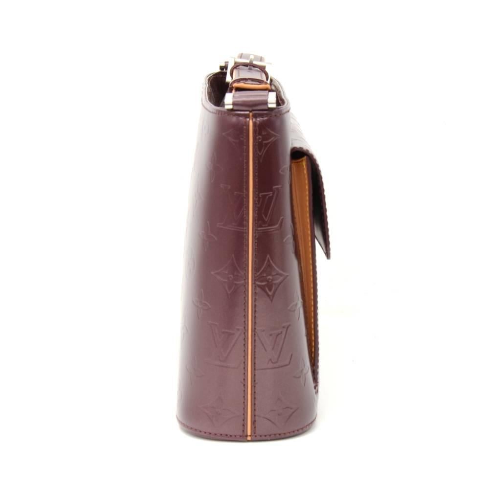 Louis Vuitton Allston Purple Monogram Mat Leather Shoulder Bag In Good Condition In Fukuoka, Kyushu