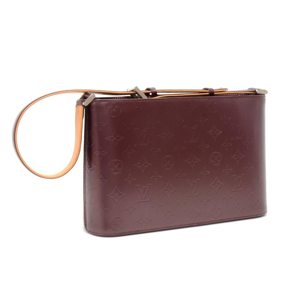 Brown Louis Vuitton Allston Purple Monogram Mat Leather Shoulder Bag 