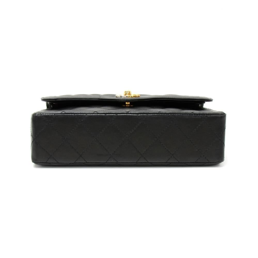 Women's Chanel Vintage 8 in Double Flap Black Quilted Leather Paris Limited Shoulder Bag