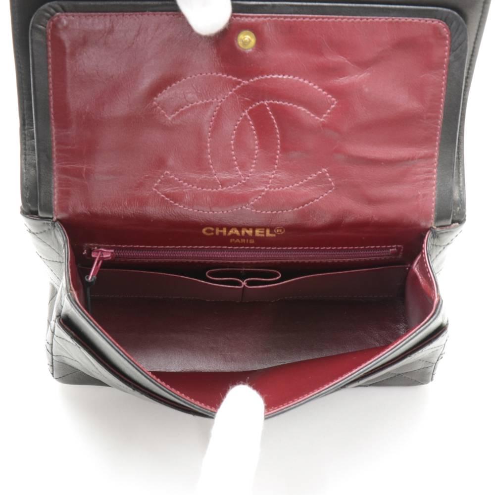 Chanel Vintage 8 in Double Flap Black Quilted Leather Paris Limited Shoulder Bag 6