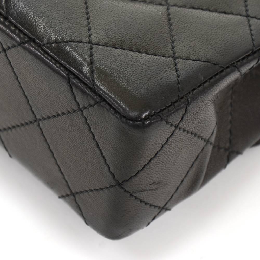 Chanel Vintage 8 in Double Flap Black Quilted Leather Paris Limited Shoulder Bag 2
