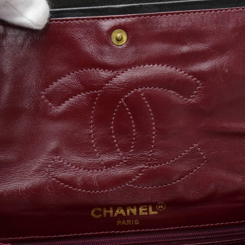 Chanel Vintage 8 in Double Flap Black Quilted Leather Paris Limited Shoulder Bag 4