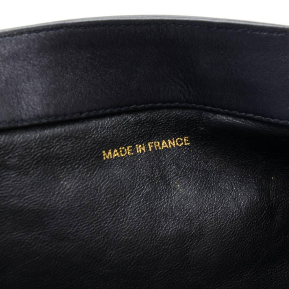 Chanel Vintage Jumbo XL Black Leather Shoulder Shopping Tote Bag 4