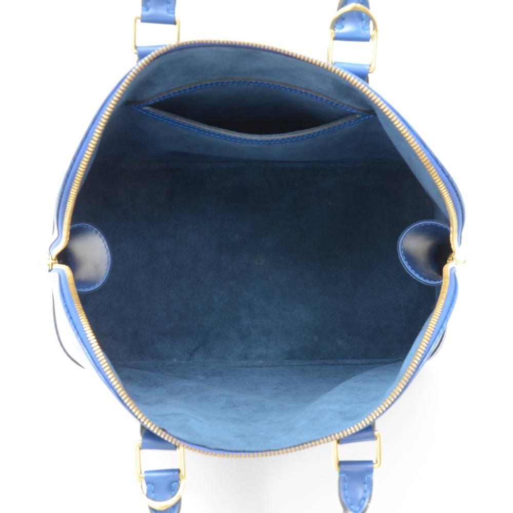 Louis Vuitton Alma Blue Epi Leather Hand Bag 6