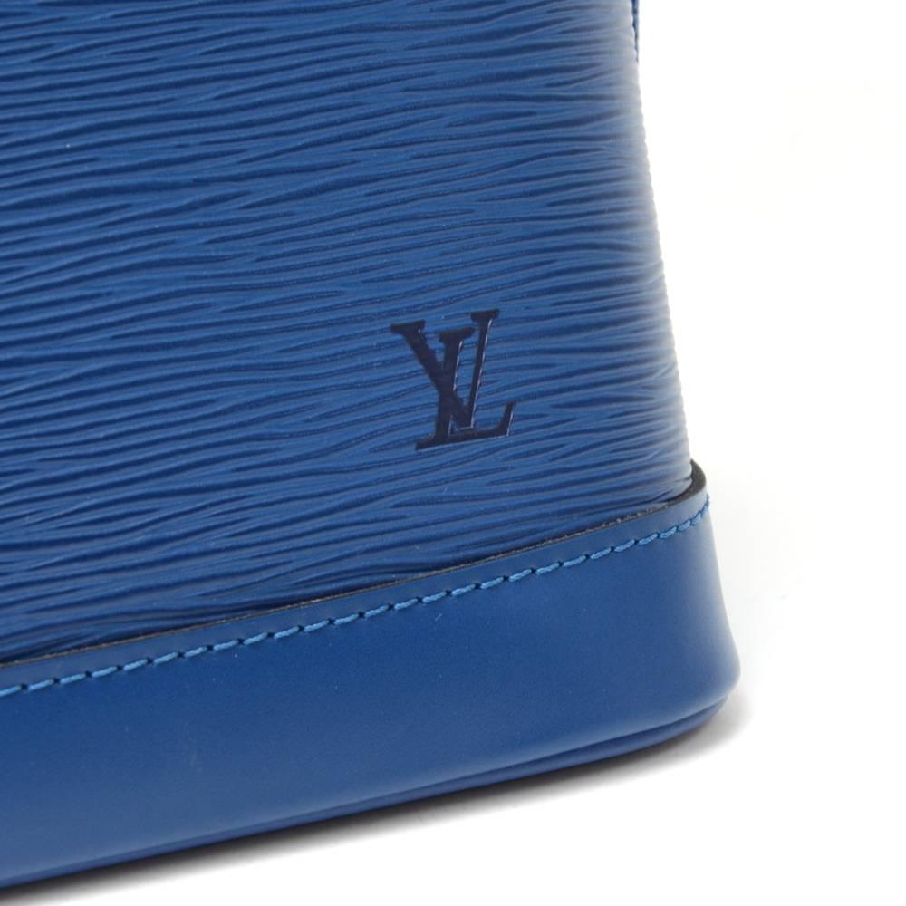 Louis Vuitton Alma Blue Epi Leather Hand Bag 1