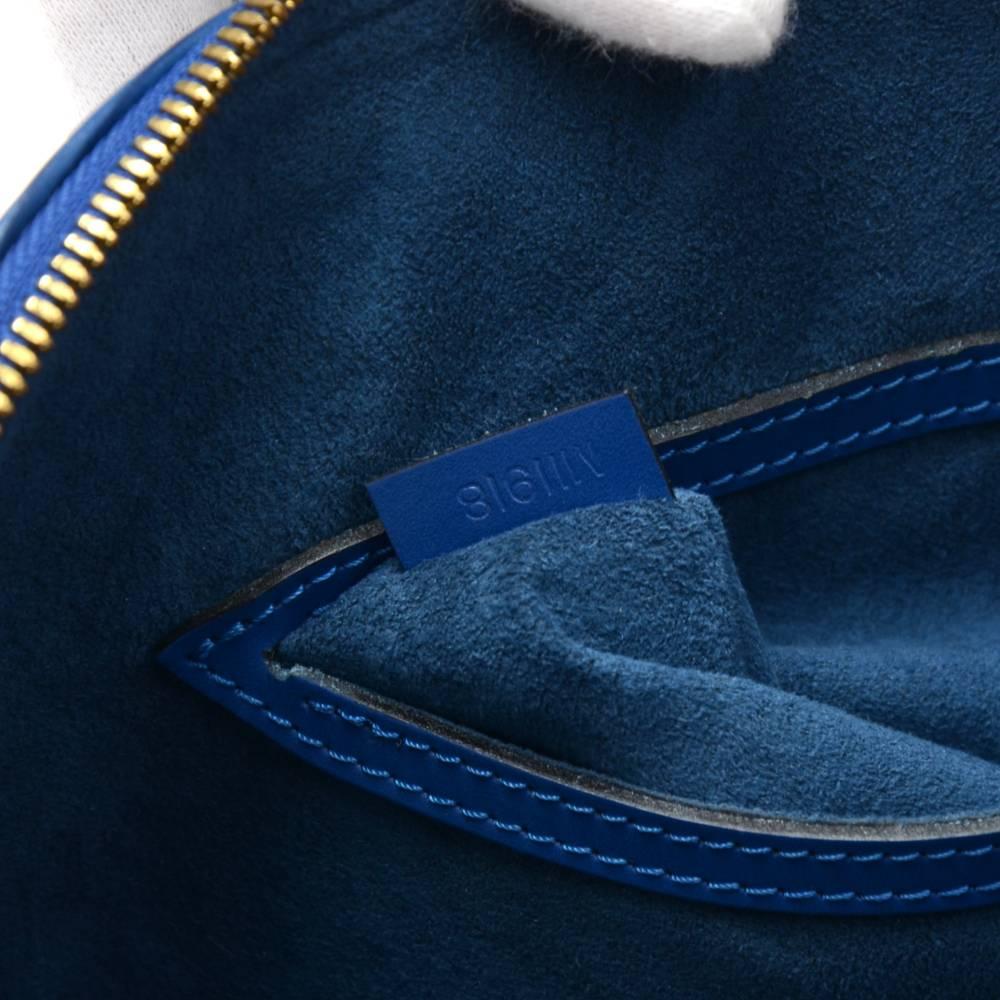 Louis Vuitton Alma Blue Epi Leather Hand Bag 5