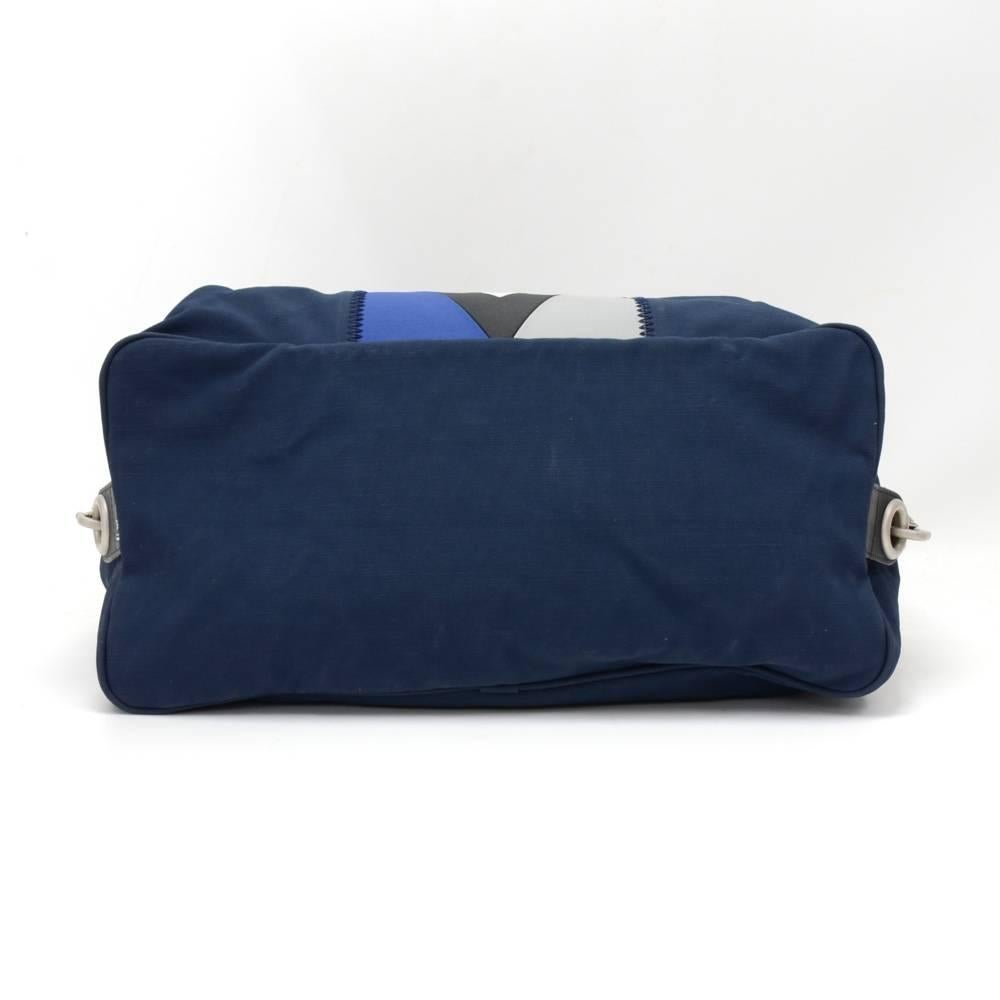 Louis Vuitton LV Cup Gennaker Blue Canvas Boston Travel Bag + Strap  In Good Condition In Fukuoka, Kyushu