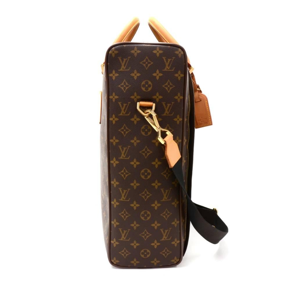 Black Louis Vuitton Monogram Canvas Travel Bag and Strap