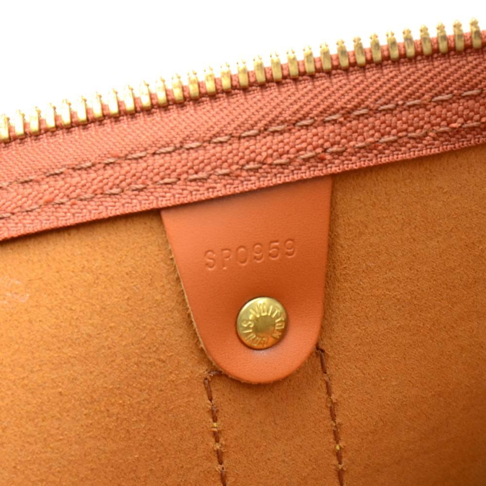 Louis Vuitton Keepall 55 Brown Cipango Gold Epi Leather Duffle Travel Bag  4