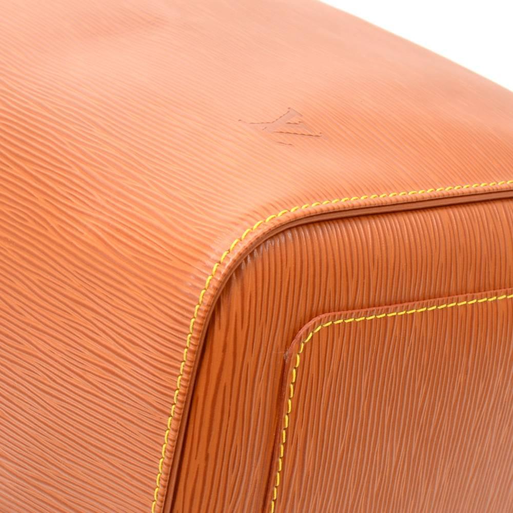 Louis Vuitton Keepall 55 Brown Cipango Gold Epi Leather Duffle Travel Bag  3