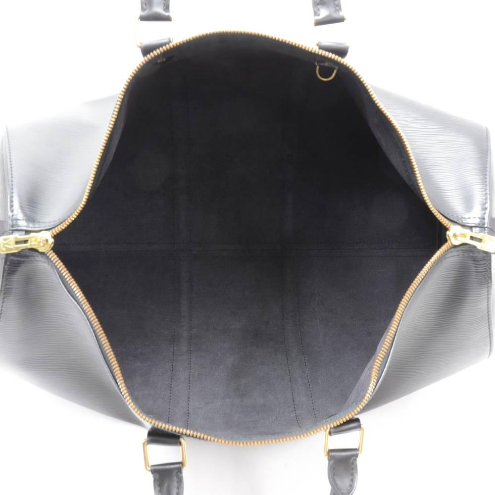 Vintage Louis Vuitton Keepall 50 Black Epi Leather Travel Bag  6