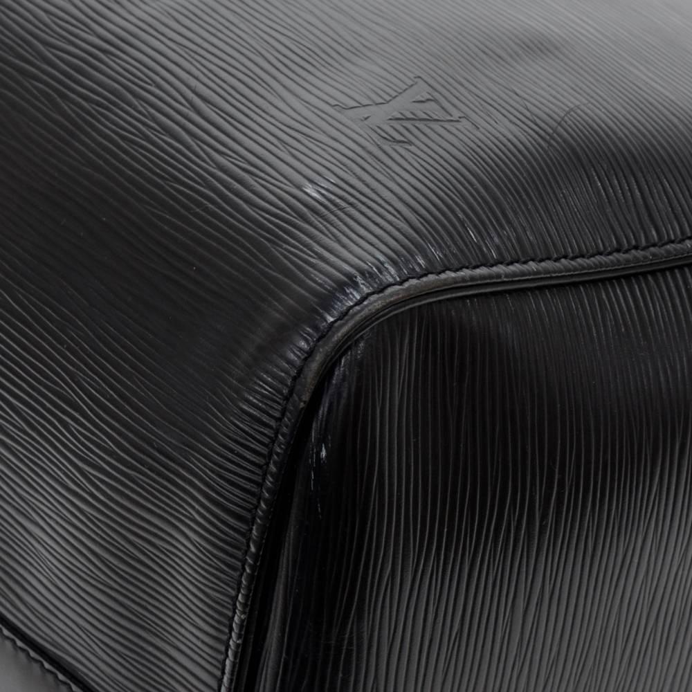 Vintage Louis Vuitton Keepall 50 Black Epi Leather Travel Bag  4