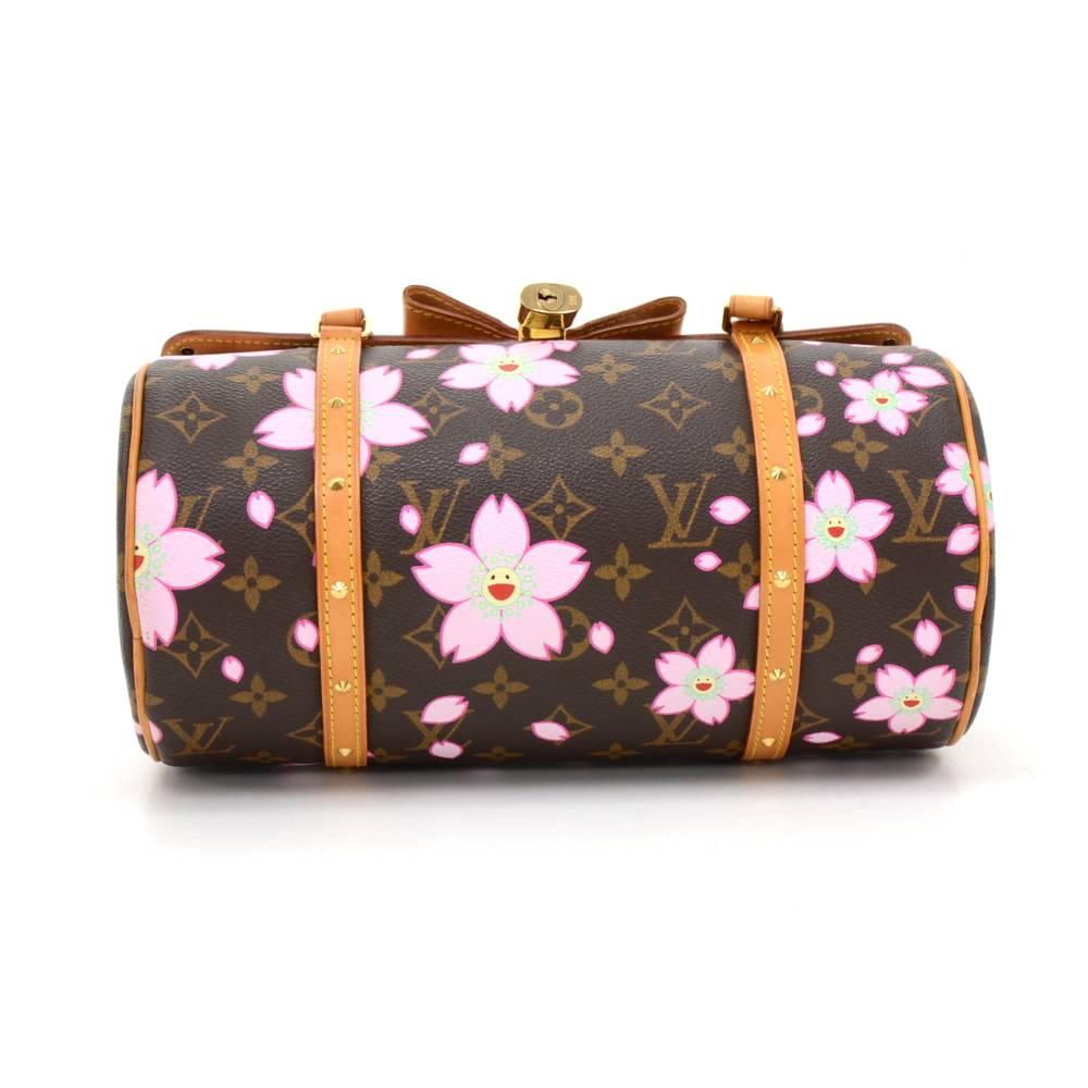 Women's Louis Vuitton Papillon 27 Cherry Blossom Murakami 2003 Limited Hand Bag 