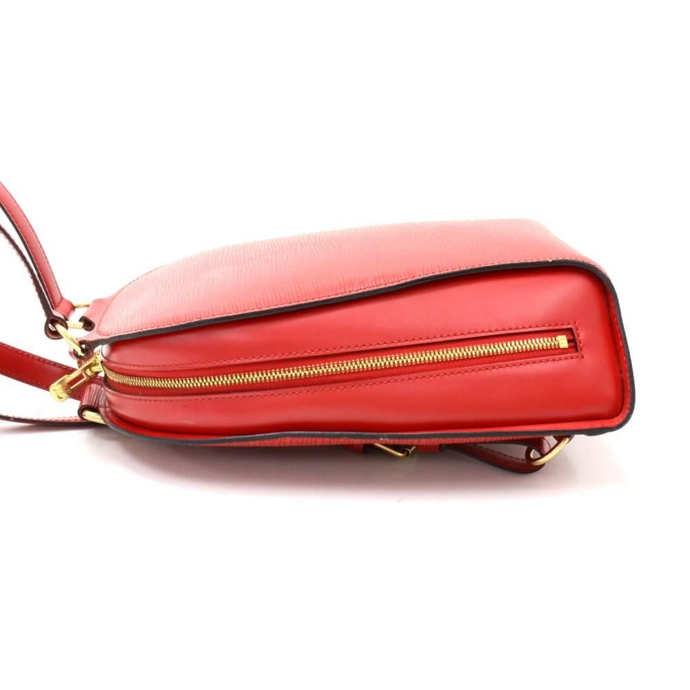 Orange Louis Vuitton Mabillon Red Epi Leather Backpack Bag 
