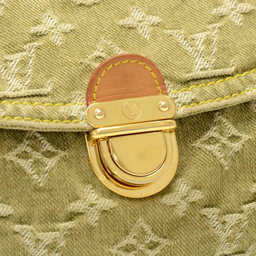Brown Louis Vuitton Mini Pleaty Green Monogram Denim Shoulder Hand Bag