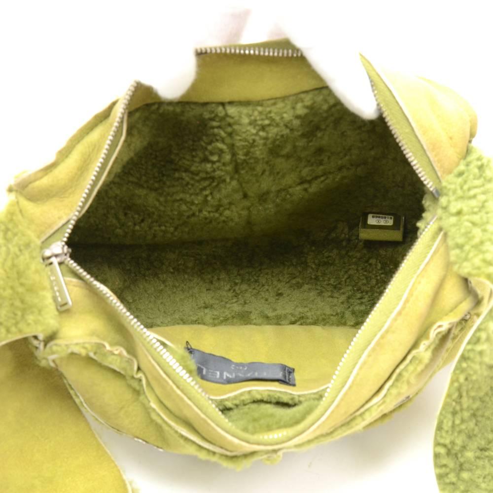Chanel Green Mutton Leather Shoulder Bag  5