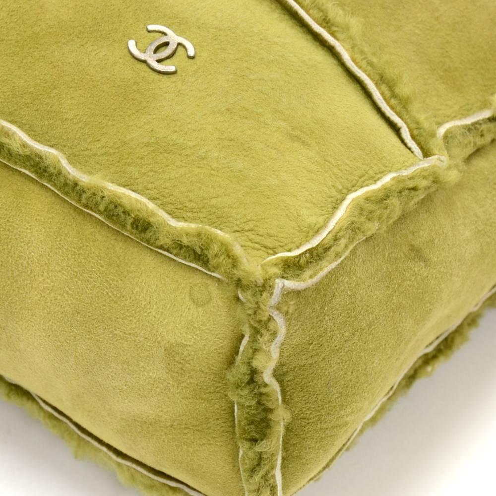 Chanel Green Mutton Leather Shoulder Bag  2