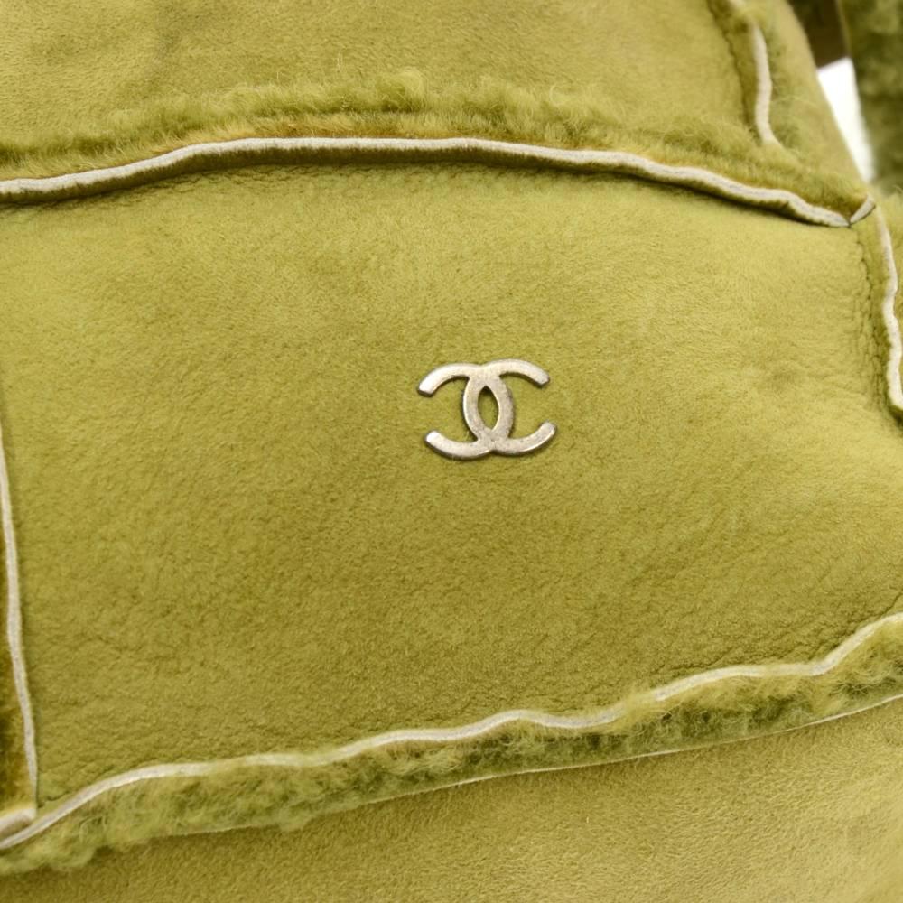 Chanel Green Mutton Leather Shoulder Bag  3