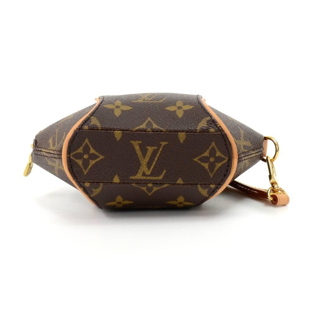 Black Louis Vuitton Mini Ellipse Monogram Canvas Wristlet Clutch Bag 