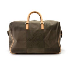 Louis Vuitton Sable Souverain Dark Brown Damier Geant Canvas Boston Bag