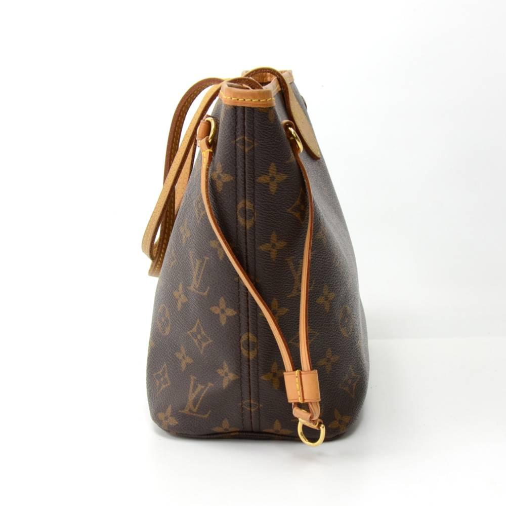 Black Louis Vuitton Neverfull PM Monogram Canvas Shoulder Tote Bag 