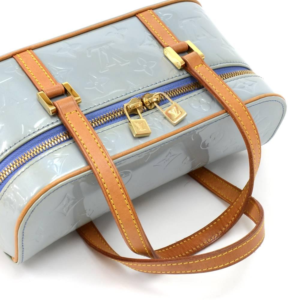 Louis Vuitton Sullivan Horizontal PM Blue Vernis Hand Bag 1