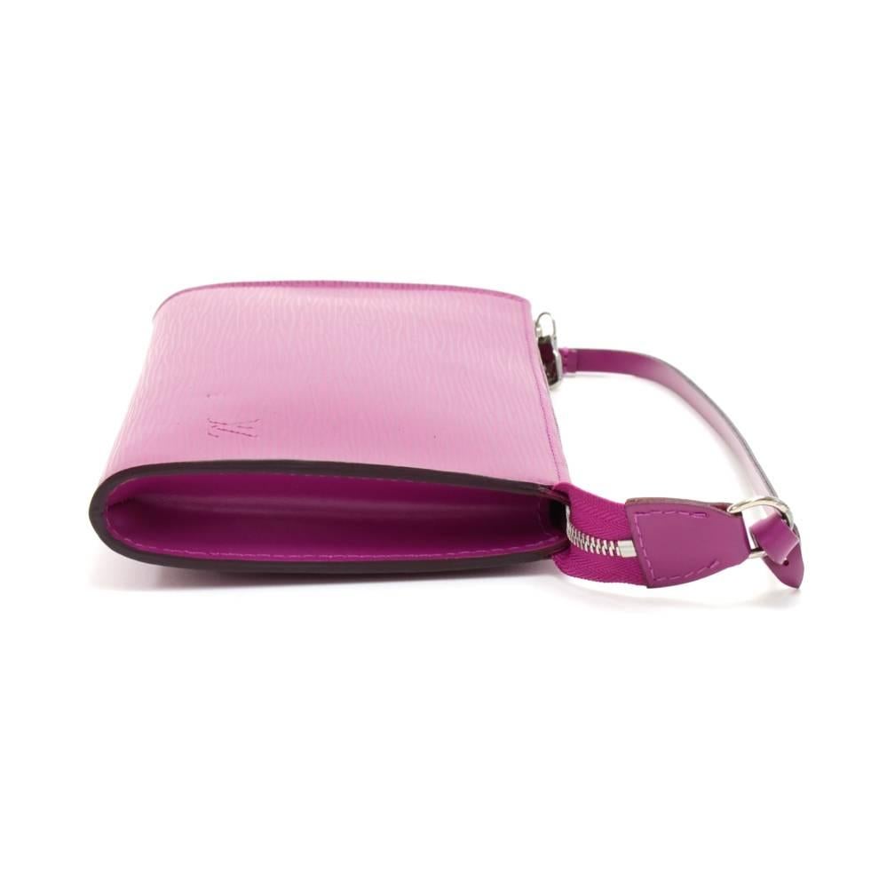 Pink Louis Vuitton Pochette Accessories Grenade Epi Leather Hand Bag