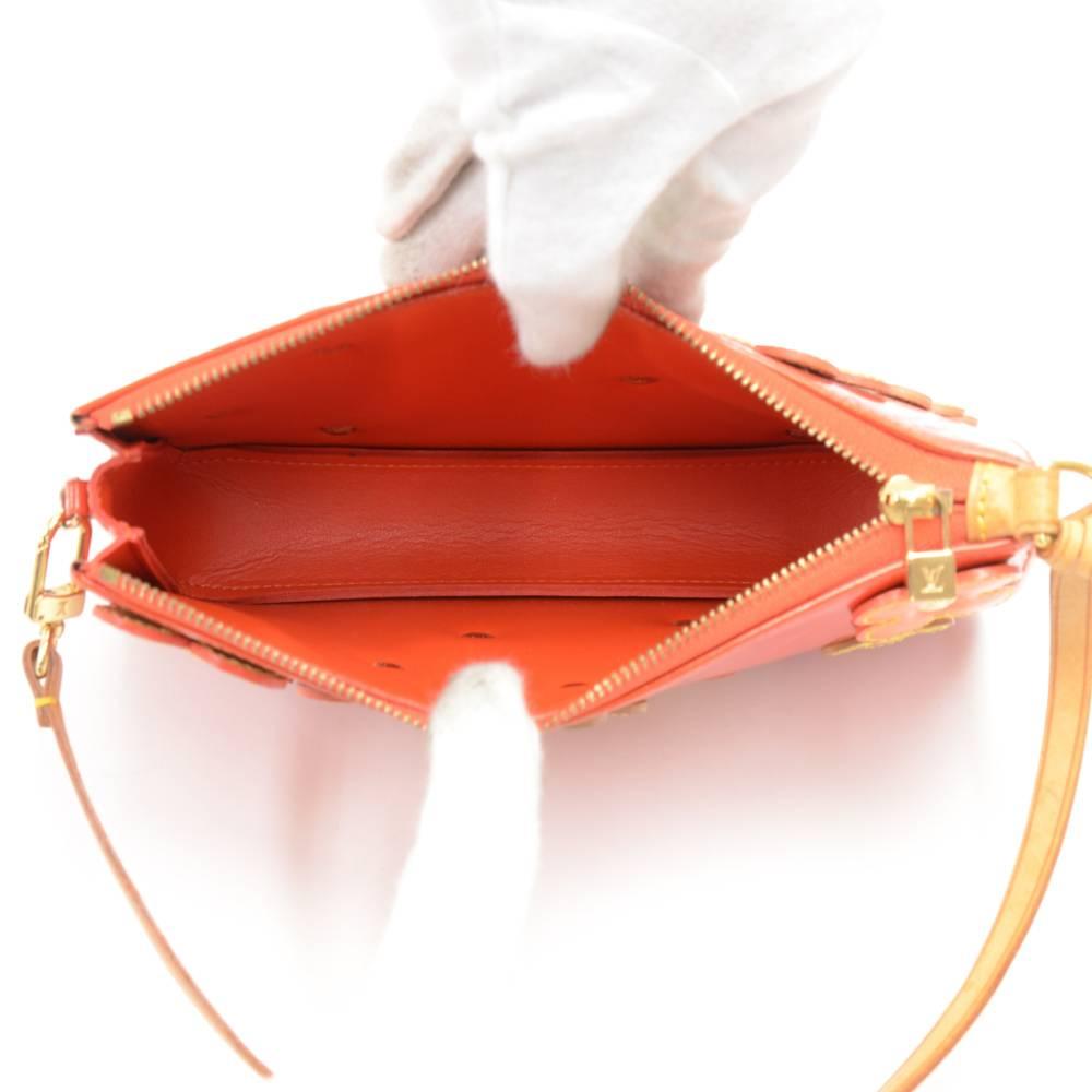 Louis Vuitton Orange Vernis Leather Flower Lexington Limited Handbag 2002   3