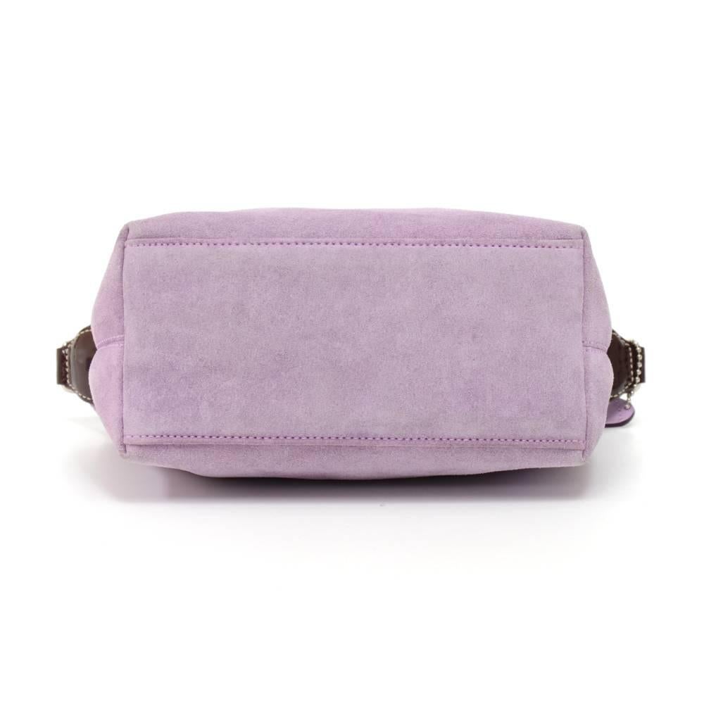 lavender leather handbag