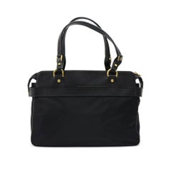 Hunting World Black  Nylon and Leather Shoulder Bag