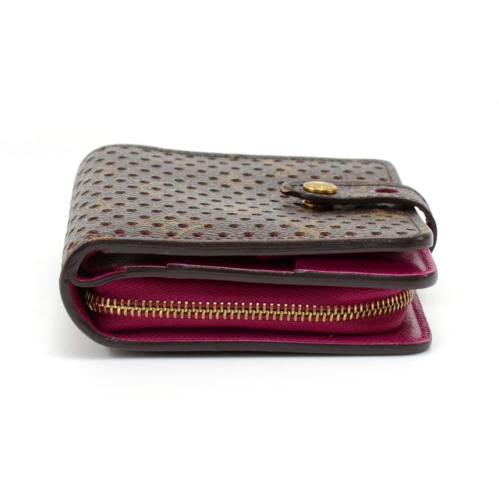 Women's Louis Vuitton Perforated Monogram Canvas Fuchsia Leather Wallet - 2006 Limited E