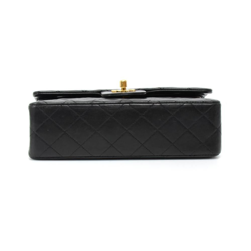 Women's Vintage Chanel 2.55 Double Flap Black Quilted Leather Shoulder Bag