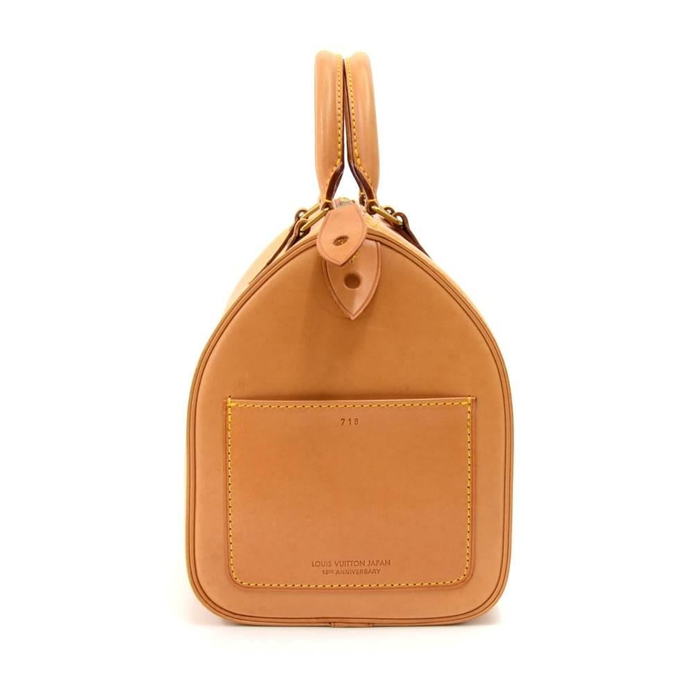 Orange Louis Vuitton Nomade Speedy 30 Japan 15th Anniversary Vachetta Leather City Hand
