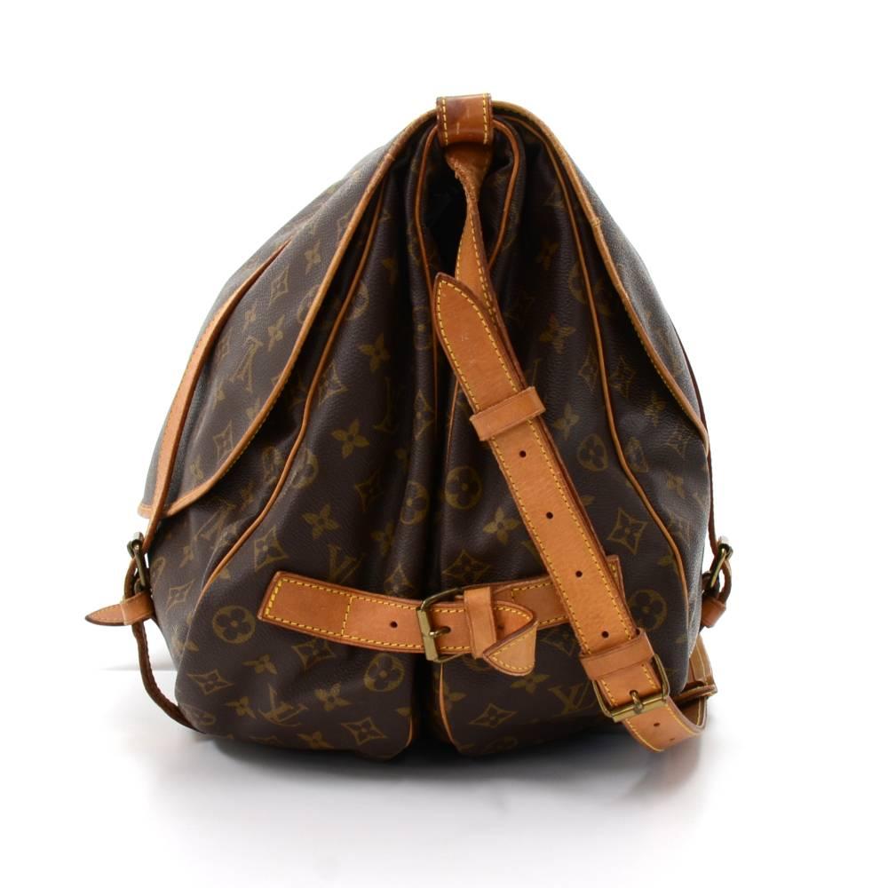 Louis Vuitton Saumur 43 XL Monogram Canvas Shoulder Bag In Good Condition In Fukuoka, Kyushu