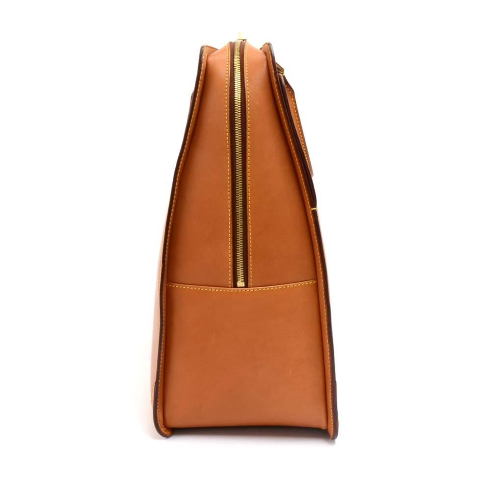 Women's or Men's Louis Vuitton Negev GM Caramel Brown Nomade Leather Travel Tote Bag