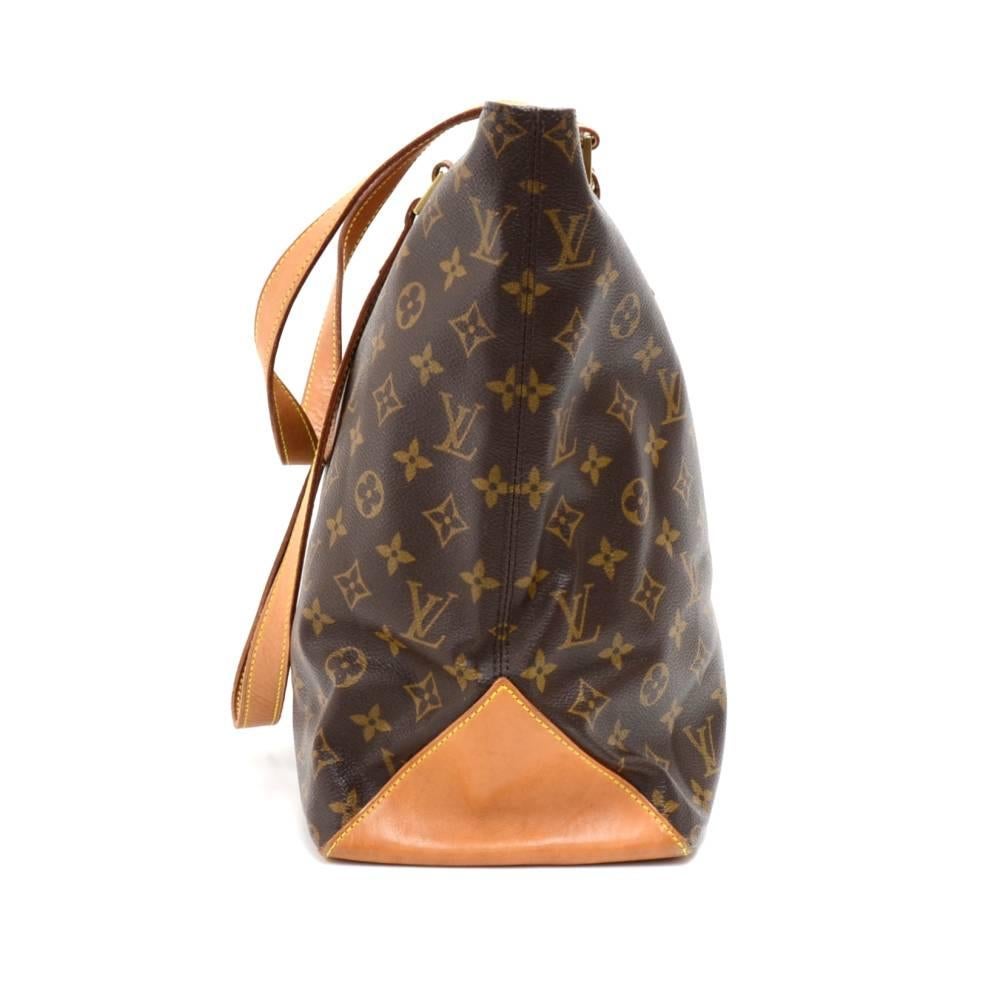 Brown Louis Vuitton Cabas Mezzo Monogram Canvas Shoulder Tote Bag
