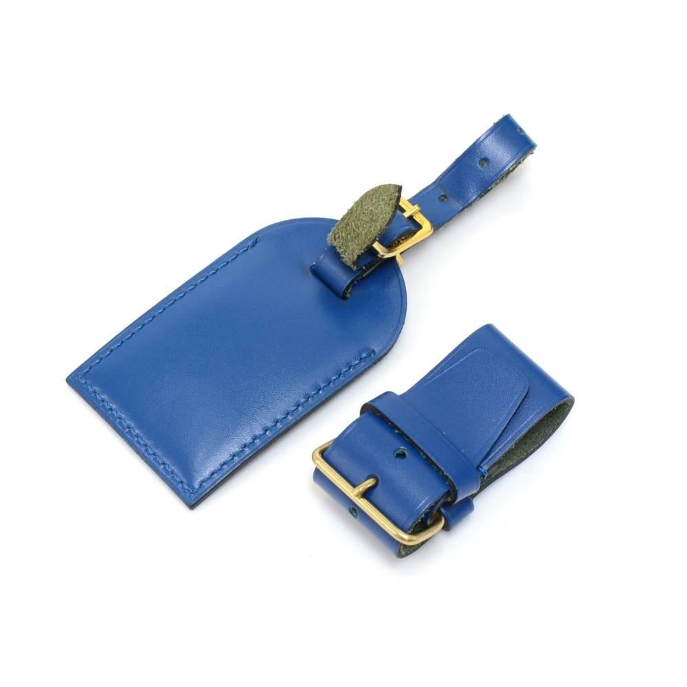 Louis Vuitton Vintage Keepall 45 Blue Epi Leather Duffle Travel Bag 1