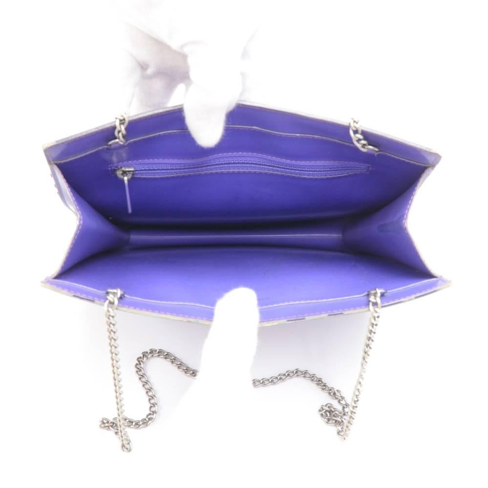Chanel Holographic Purple Vinyl Chain Shoulder Bag 2