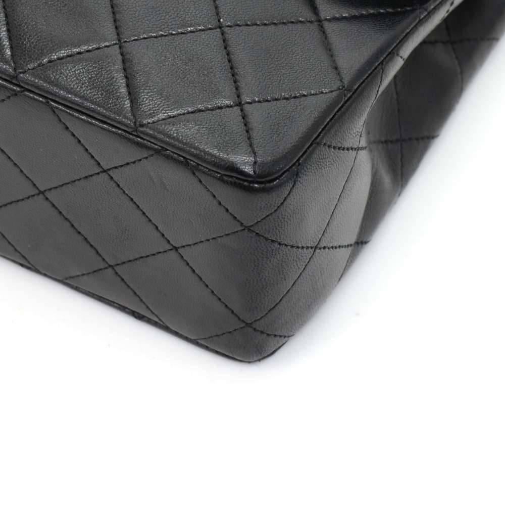 Vintage Chanel 8” Flap Black Quilted Leather Mini Shoulder Bag 3