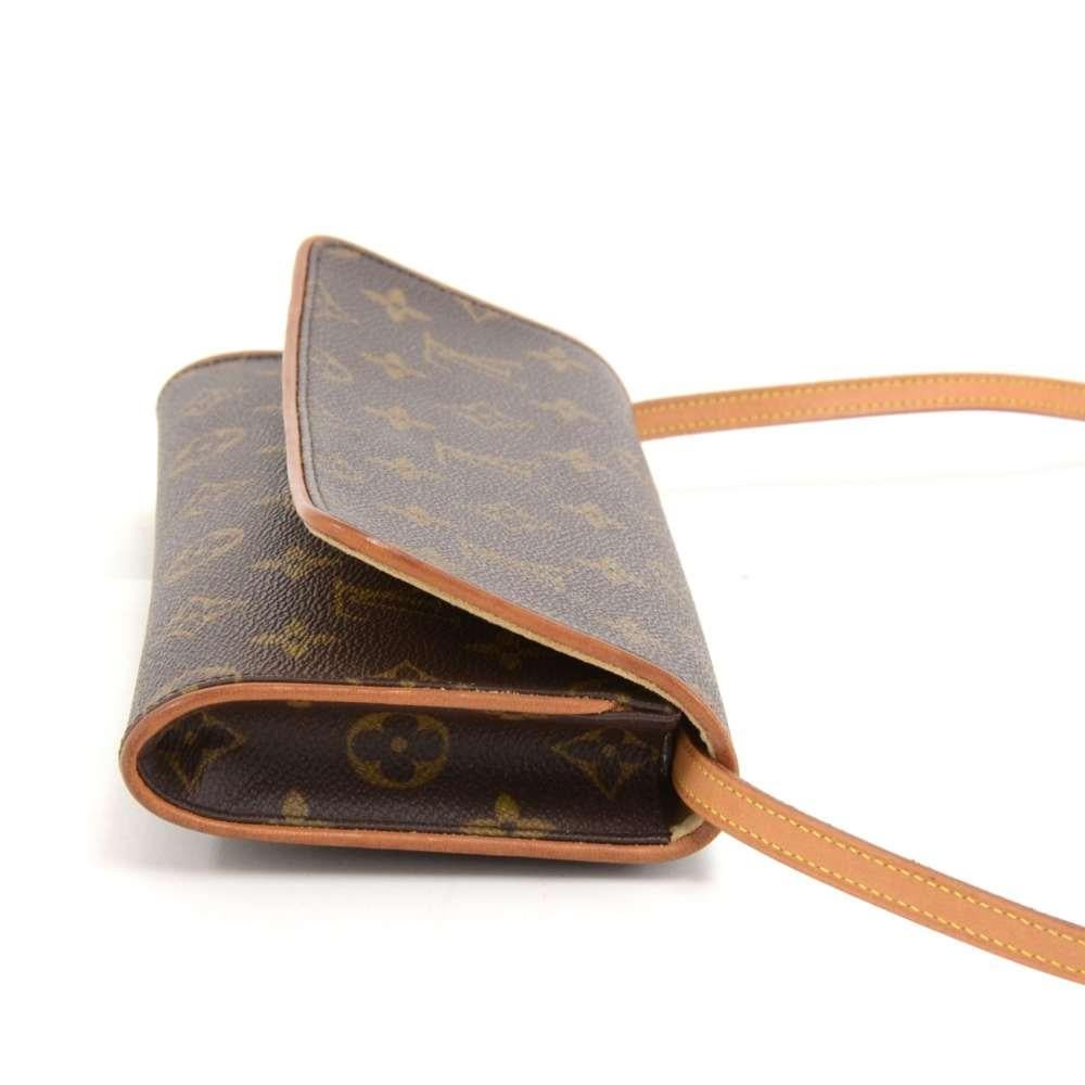 Brown Louis Vuitton Pochette Twin GM Monogram Canvas Shoulder Bag