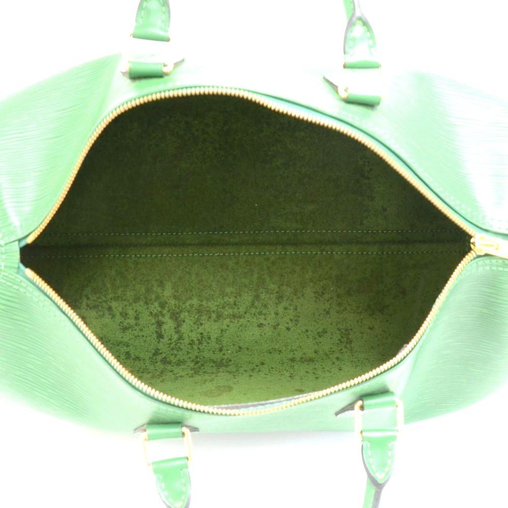 Vintage Louis Vuitton Speedy 35 Green Epi Leather City Hand Bag 5