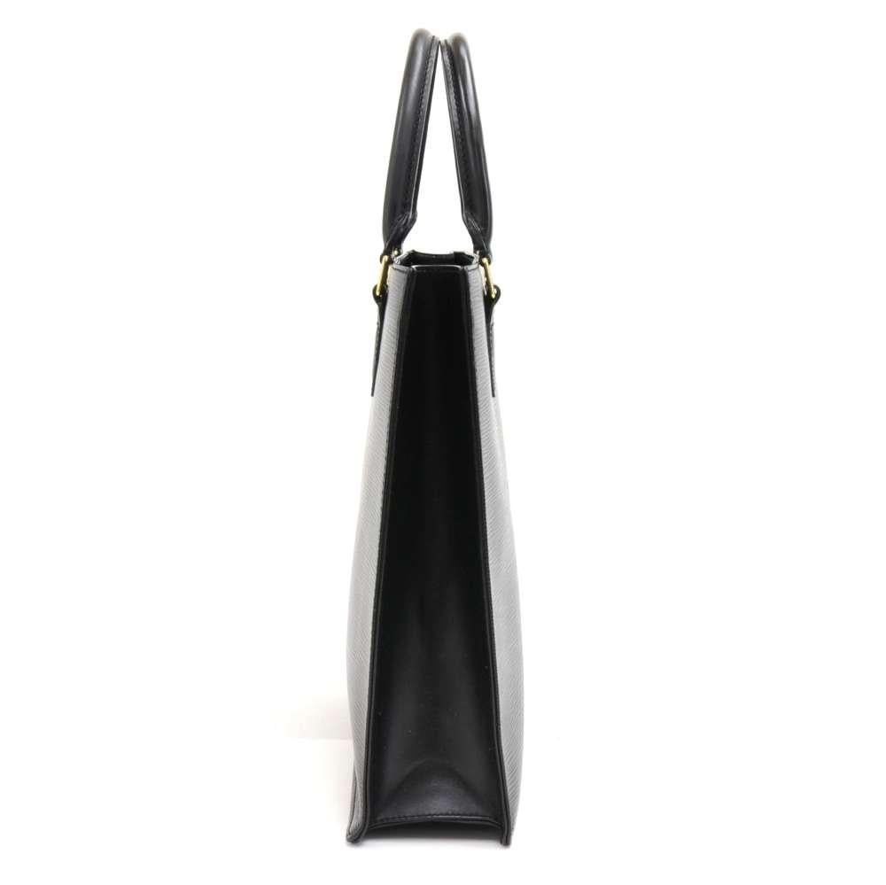 Women's Louis Vuitton Sac Plat PM Black Epi Leather Hand Bag